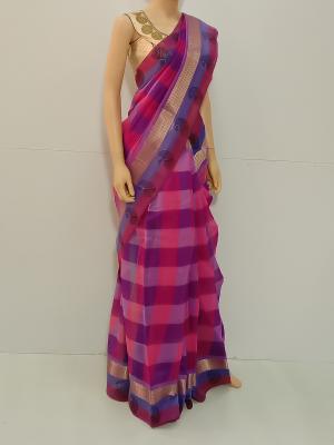 SAREE UPPADA FANCYCOTTON PINKPURPLE S0073 RS995