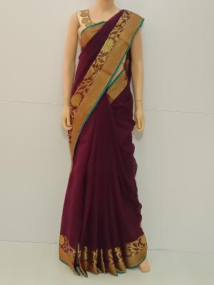 SAREE-HEENA-CHANDERICOTTON-DARKPURPLE-S0158-RS745