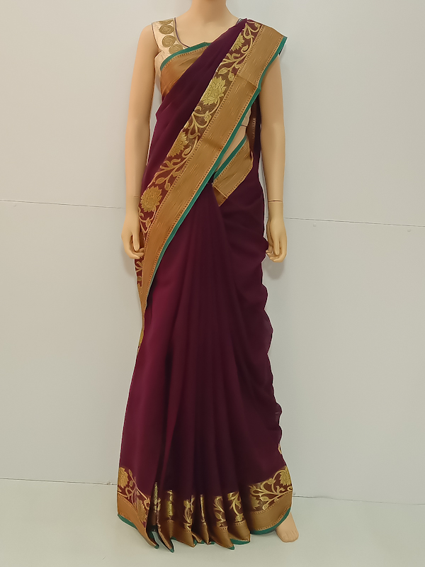 SAREE-HEENA-CHANDERICOTTON-DARKPURPLE-S0158-RS745