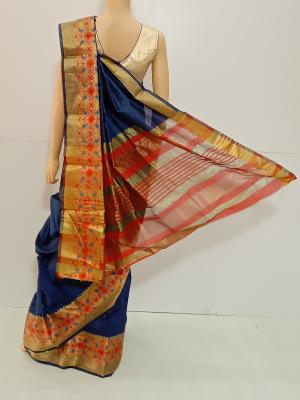 SAREE BHAGYASREE SILKCOTTON NAVYBLUE S0083 RS785