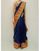 SAREE BHAGYASREE SILKCOTTON NAVYBLUE S0083 RS785