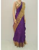 SAREE TREND SILKCOTTON DARKVOILET 0096 RS695