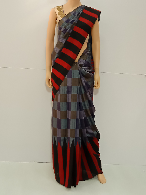 SAREE VARALAKSHMI SYNTHETICCOTTON GREYRED S0053 RS975