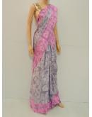 SAREE SONIYA SELF DESIGN CREPE AASH GREY  S0267 RS745 