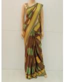 SAREE MONIKA SHINING CREPE COFFEE BROWN S0328 RS695