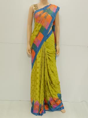 SAREE SHAKSI SELF EMPEDD BLUE GREEN S0326 RS745