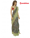SAREE-PEACOCKSILK-LINEON-GREYLIMEGREEN-S0645-RS1145