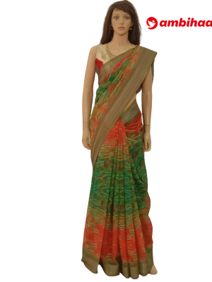 SAREE-PEACOCKSILK-LINEON-REDGREEN-S0647-RS1145