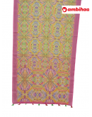 SAREE-PEACOCKSILK-LINEON-YELLOWPINK-S0649-RS1145