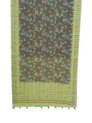 SAREE-PEACOCKSILK-LINEON-GREYLIMEGREEN-S0645-RS1145