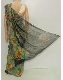 SAREE OVIYA GEORGETTE ELEPHANT BLACK S0480 RS575.