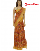 SAREE-PEACOCKSILK-LINEON-YELLOWORANGE-S0654-RS1145