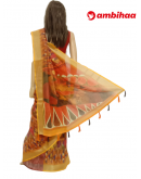 SAREE-PEACOCKSILK-LINEON-YELLOWORANGE-S0654-RS1145