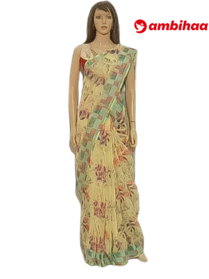 SAREE-PEACOCKSILK-LINEON-LITEYELLOW-S0655-RS1145