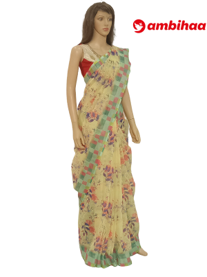 SAREE-PEACOCKSILK-LINEON-LITEYELLOW-S0655-RS1145