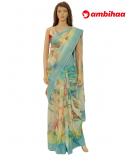 SAREE-APPLESILK-LINEON-SEABLUE-S0660-RS1099