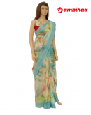 SAREE-APPLESILK-LINEON-SEABLUE-S0660-RS1099