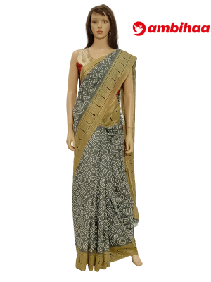 SAREE-CRAFTYSILK-JUTECOTTON-GREY-S0663-RS950