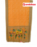 SAREE-CRAFTSILK-JUTECOTTON-ORANGE-S0665-RS950