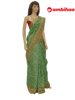 SAREE-CRAFTSILK-JUTECOTTON-GREEN-S0669-RS950