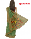 SAREE-CRAFTSILK-JUTECOTTON-GREEN-S0669-RS950