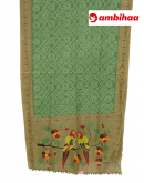 SAREE-CRAFTSILK-JUTECOTTON-GREEN-S0669-RS950