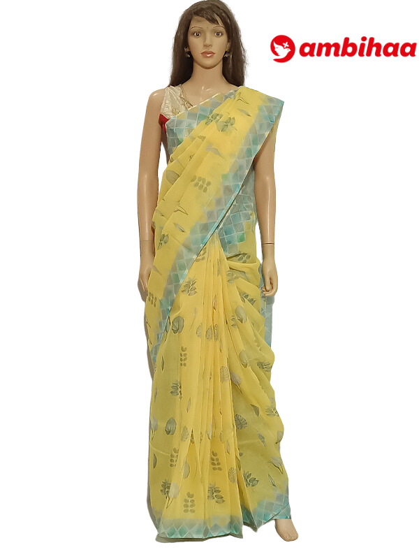 SAREE-APPLESILK-LINEON-LEMONYELLOW-S0657-RS1099